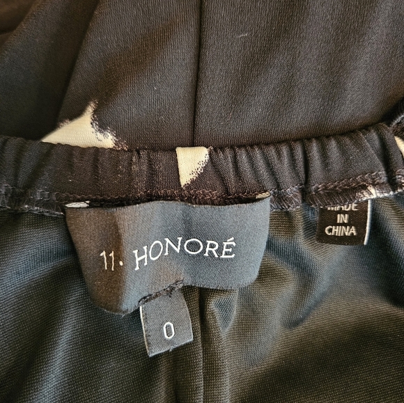 11. Honore' Lauryn Womens Black & White Painterly Dot Midi Dress Sz 0=10-12 - Picture 15 of 16